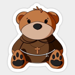 Friar Tuck Teddy Bear Sticker